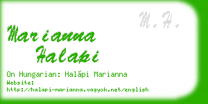 marianna halapi business card